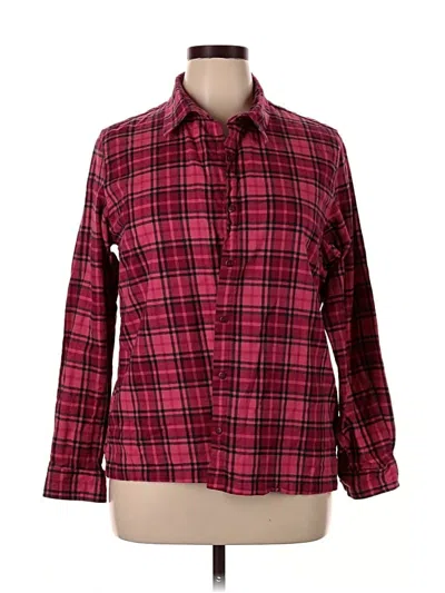 Pre-owned Cabela's Long Sleeve Button Down Shirt In Red