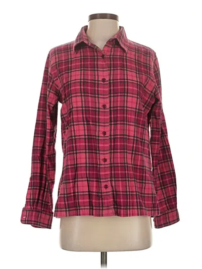 Pre-owned Cabela's Long Sleeve Button Down Shirt In Red