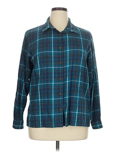 Pre-owned Cabela's Long Sleeve Button Down Shirt In Teal