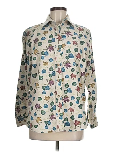 Pre-owned Cabela's Long Sleeve Button Down Shirt In White