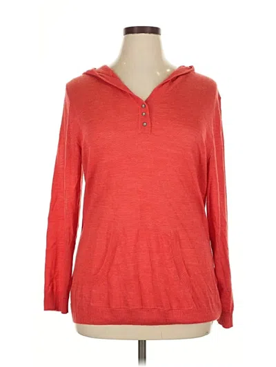 Pre-owned Cabela's Long Sleeve Henley Shirt In Red