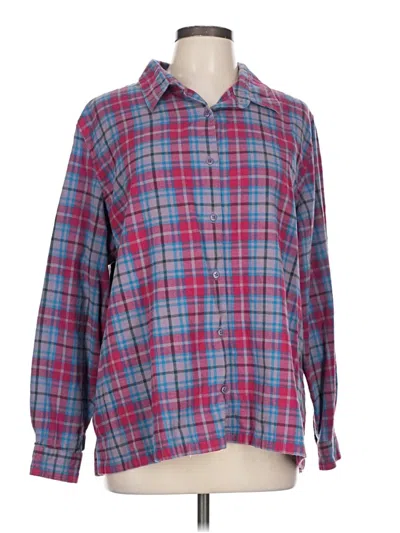 Pre-owned Cabela's Long Sleeve Polo Shirt In Red