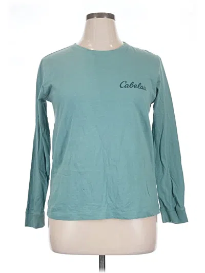 Pre-owned Cabela's Long Sleeve T-shirt In Teal