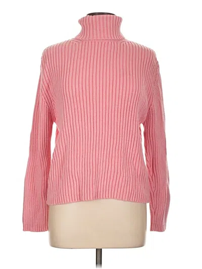 Pre-owned Cabela's Turtleneck Sweater In Pink