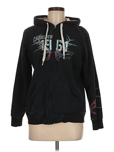 Pre-owned Cabela's Zip Up Hoodie In Black