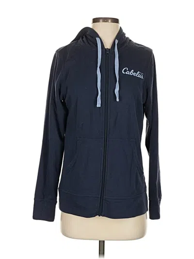 Pre-owned Cabela's Zip Up Hoodie In Blue