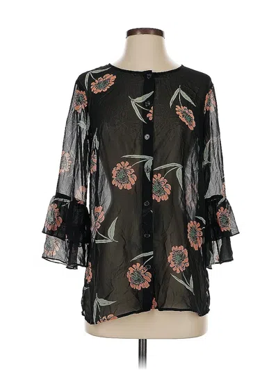 Pre-owned Cabi 3/4 Sleeve Blouse In Black