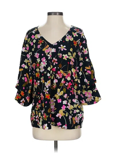 Pre-owned Cabi 3/4 Sleeve Blouse In Black
