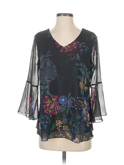 Pre-owned Cabi 3/4 Sleeve Blouse In Black