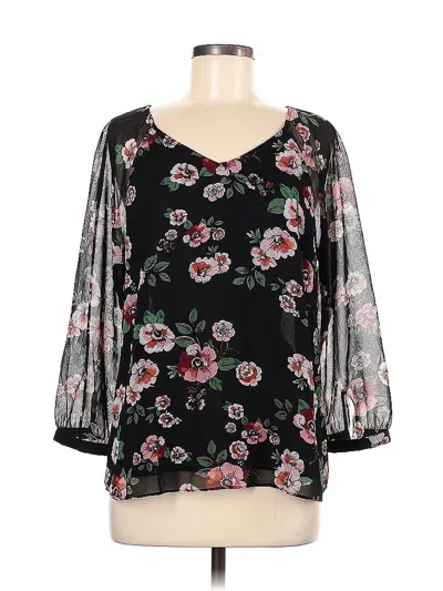 Pre-owned Cabi 3/4 Sleeve Blouse In Black