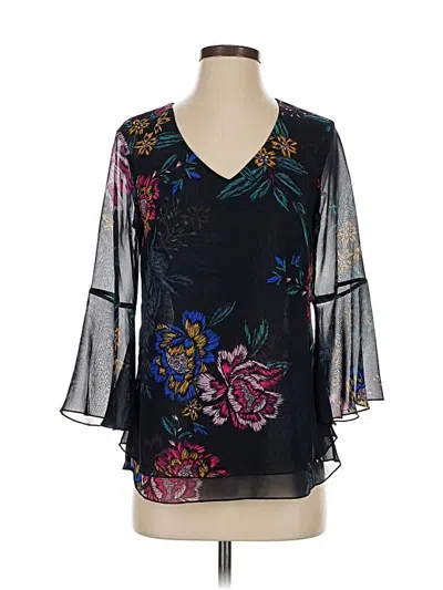 Pre-owned Cabi 3/4 Sleeve Blouse In Black