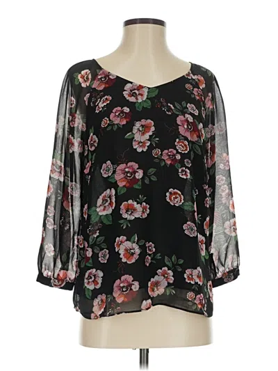 Pre-owned Cabi 3/4 Sleeve Blouse In Black