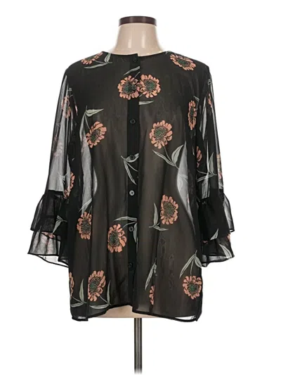 Pre-owned Cabi 3/4 Sleeve Blouse In Black