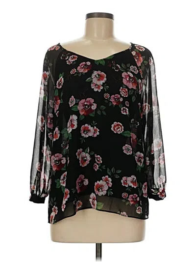 Pre-owned Cabi 3/4 Sleeve Blouse In Black