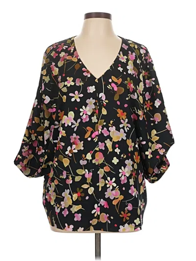 Pre-owned Cabi 3/4 Sleeve Blouse In Black