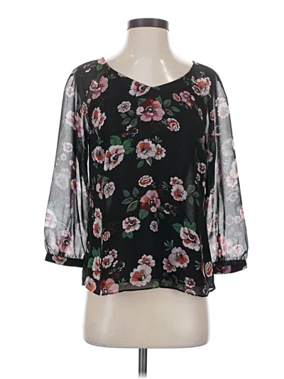 Pre-owned Cabi 3/4 Sleeve Blouse In Black