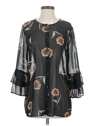 Pre-owned Cabi 3/4 Sleeve Blouse In Black