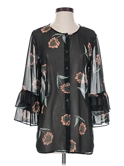 Pre-owned Cabi 3/4 Sleeve Blouse In Black