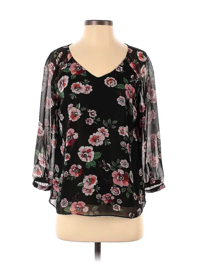Pre-owned Cabi 3/4 Sleeve Blouse In Black