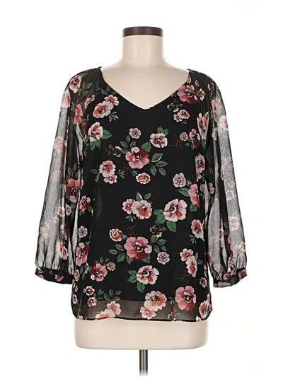 Pre-owned Cabi 3/4 Sleeve Blouse In Black
