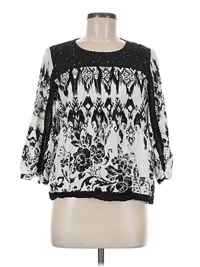 Pre-owned Cabi 3/4 Sleeve Blouse In Black