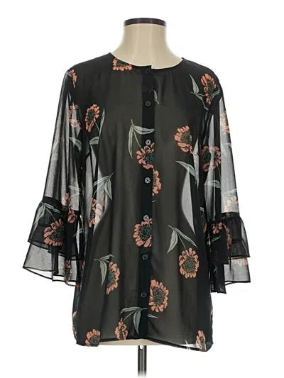 Pre-owned Cabi 3/4 Sleeve Blouse In Black