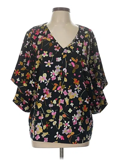 Pre-owned Cabi 3/4 Sleeve Blouse In Black