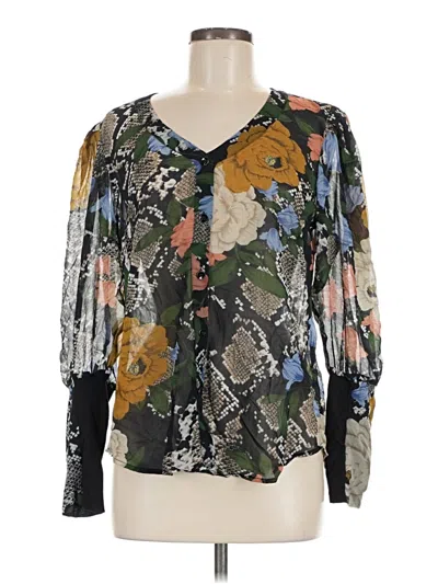 Pre-owned Cabi 3/4 Sleeve Blouse In Black