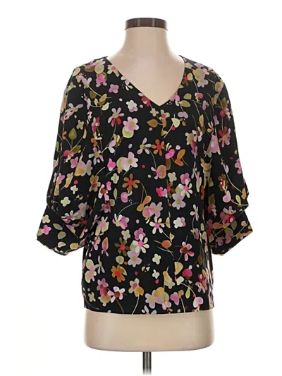 Pre-owned Cabi 3/4 Sleeve Blouse In Black