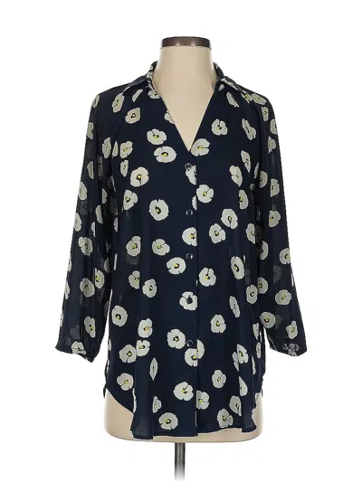 Pre-owned Cabi 3/4 Sleeve Blouse In Blue