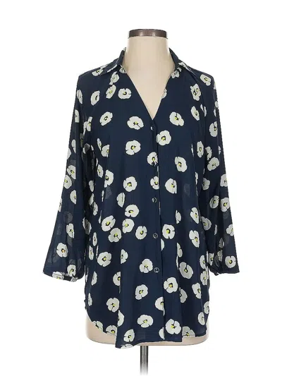 Pre-owned Cabi 3/4 Sleeve Blouse In Blue