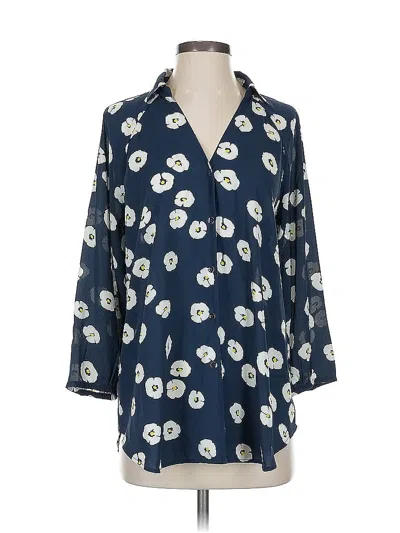 Pre-owned Cabi 3/4 Sleeve Blouse In Blue