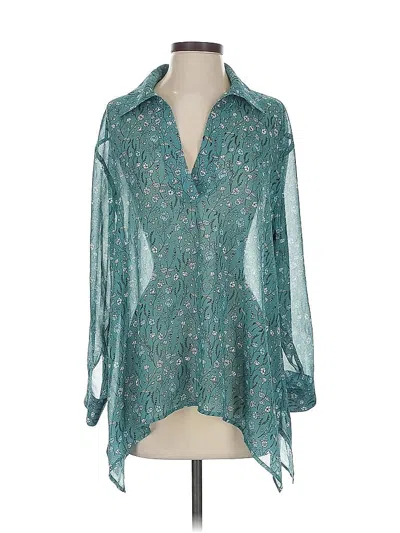 Pre-owned Cabi 3/4 Sleeve Blouse In Blue