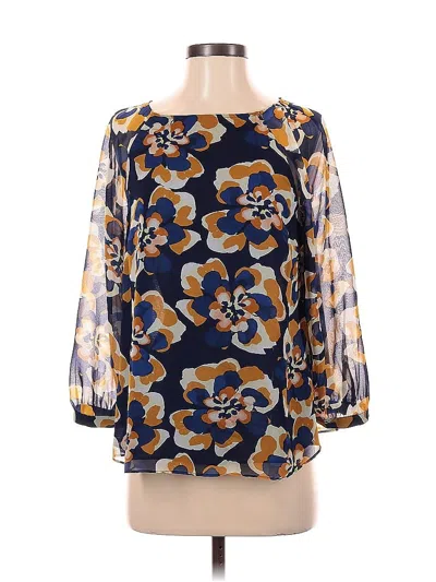 Pre-owned Cabi 3/4 Sleeve Blouse In Blue