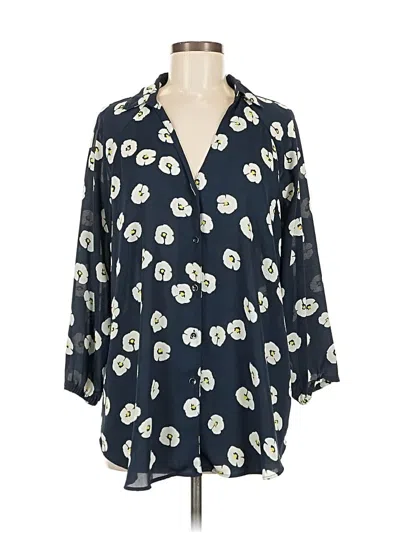 Pre-owned Cabi 3/4 Sleeve Blouse In Blue