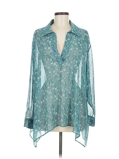 Pre-owned Cabi 3/4 Sleeve Blouse In Blue