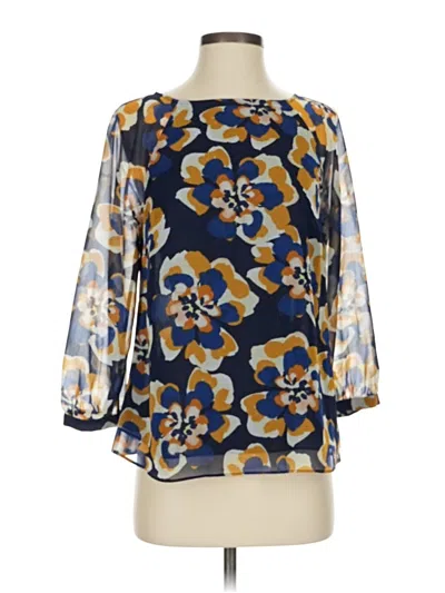 Pre-owned Cabi 3/4 Sleeve Blouse In Blue