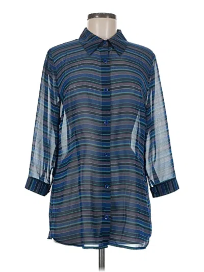 Pre-owned Cabi 3/4 Sleeve Blouse In Blue