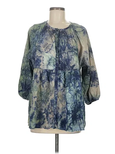 Pre-owned Cabi 3/4 Sleeve Blouse In Blue