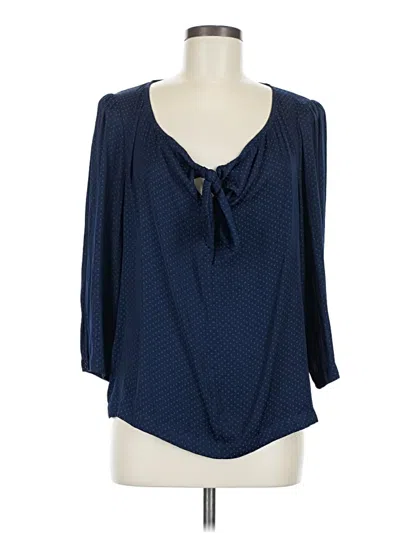 Pre-owned Cabi 3/4 Sleeve Blouse In Blue