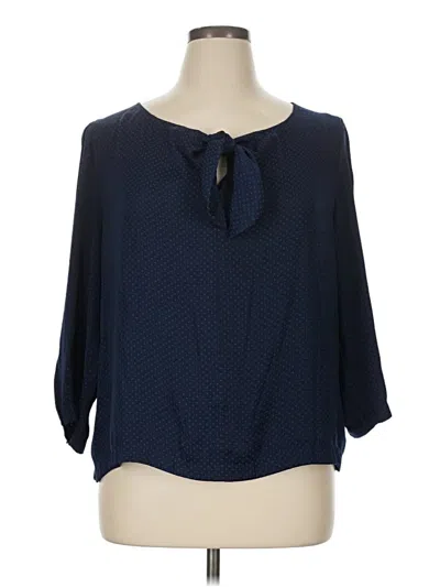 Pre-owned Cabi 3/4 Sleeve Blouse In Blue