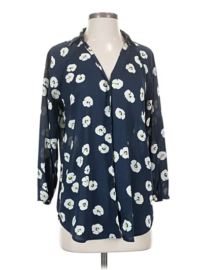 Pre-owned Cabi 3/4 Sleeve Blouse In Blue