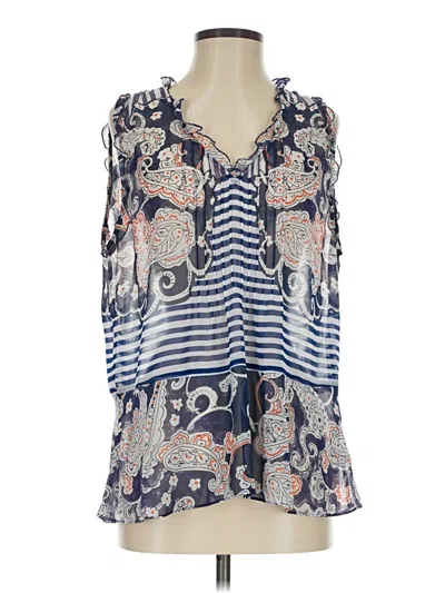 Pre-owned Cabi 3/4 Sleeve Blouse In Blue
