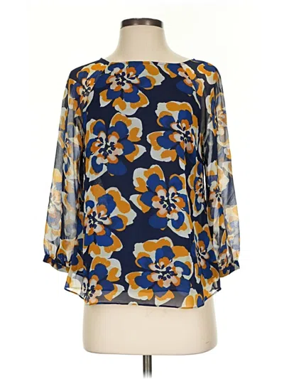 Pre-owned Cabi 3/4 Sleeve Blouse In Blue