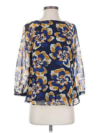 Pre-owned Cabi 3/4 Sleeve Blouse In Blue