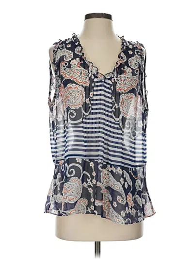 Pre-owned Cabi 3/4 Sleeve Blouse In Blue
