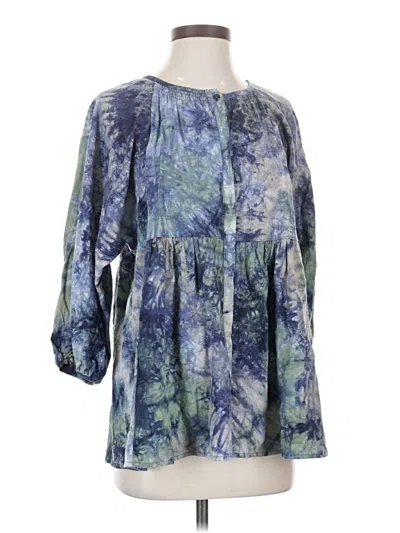 Pre-owned Cabi 3/4 Sleeve Blouse In Blue