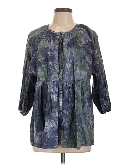 Pre-owned Cabi 3/4 Sleeve Blouse In Blue