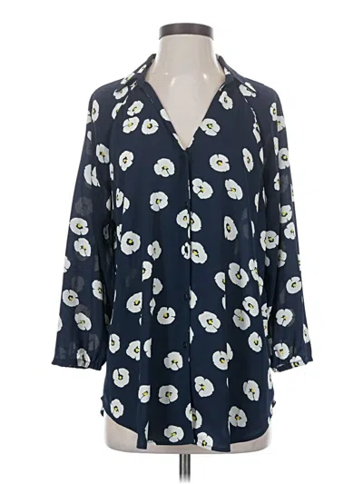 Pre-owned Cabi 3/4 Sleeve Blouse In Blue