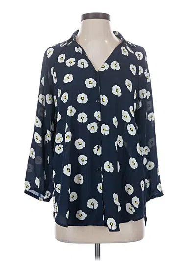 Pre-owned Cabi 3/4 Sleeve Blouse In Blue